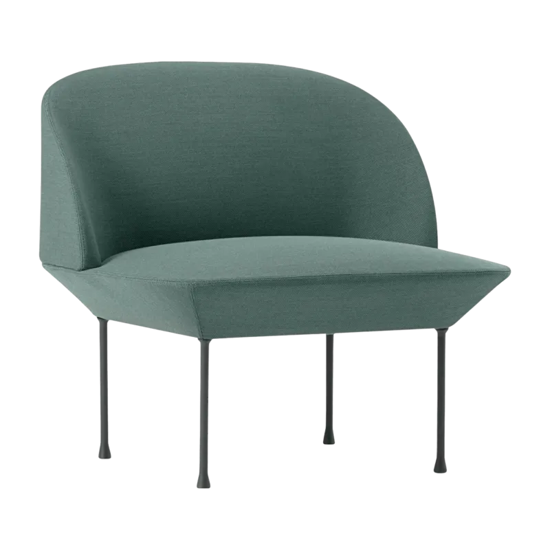 Fauteuil vert pieds gris foncé Oslo - Muuto - The Cool Republic