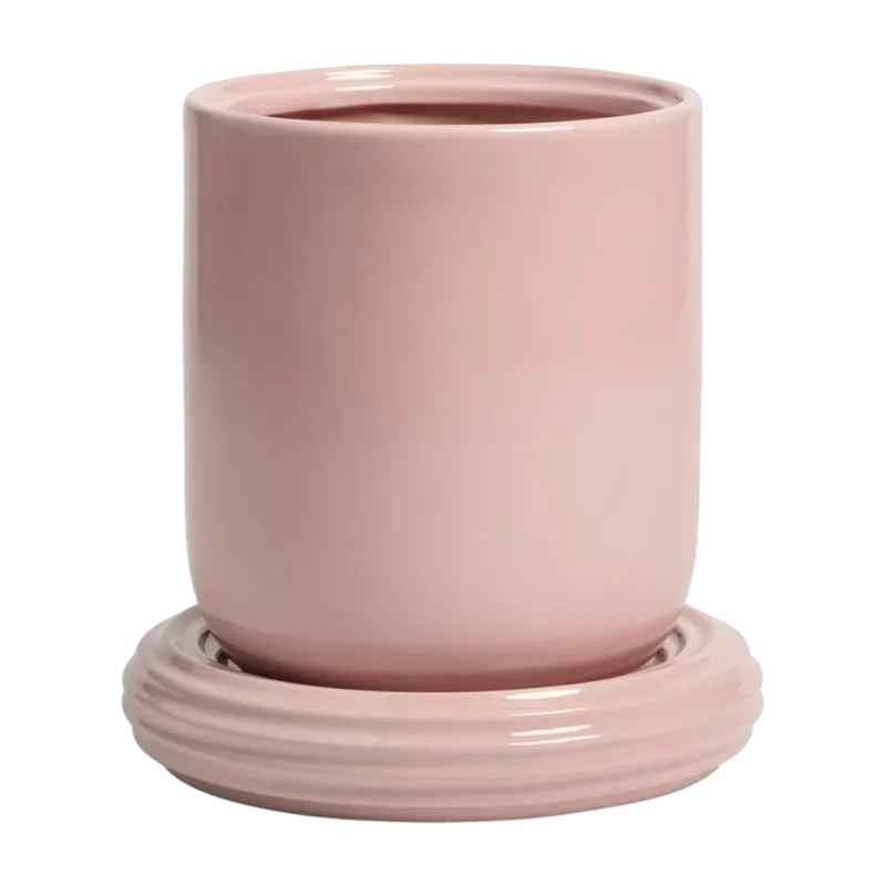 Pot de fleurs en grès blush 21x19,5cm Churros - &Klevering