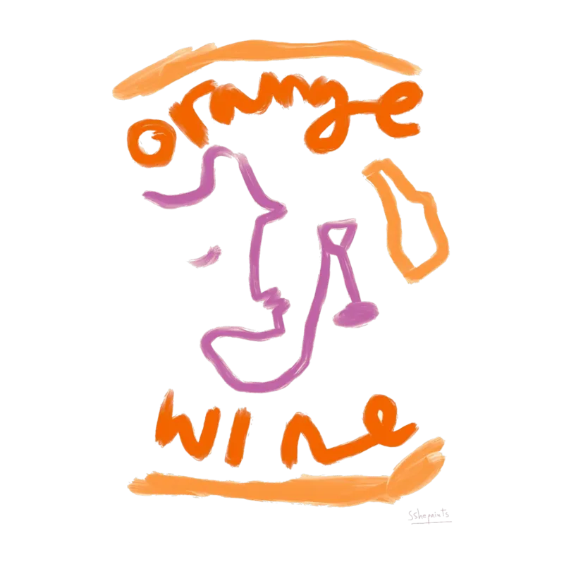 Affiche 50x70cm Orange Wine - The Poster Club