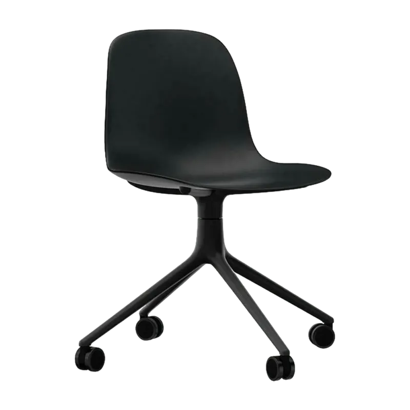 Form Chair Swivel 4W Black Alu - Normann Copenhagen - The Cool Republic