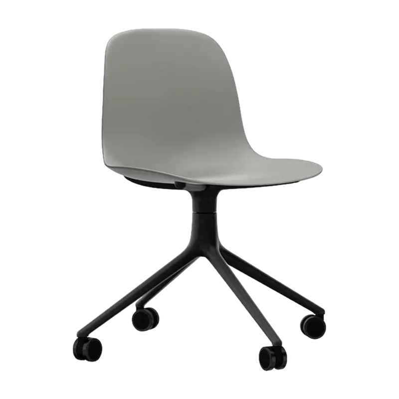 Form Chair Swivel 4W Black Alu - Normann Copenhagen - The Cool Republic