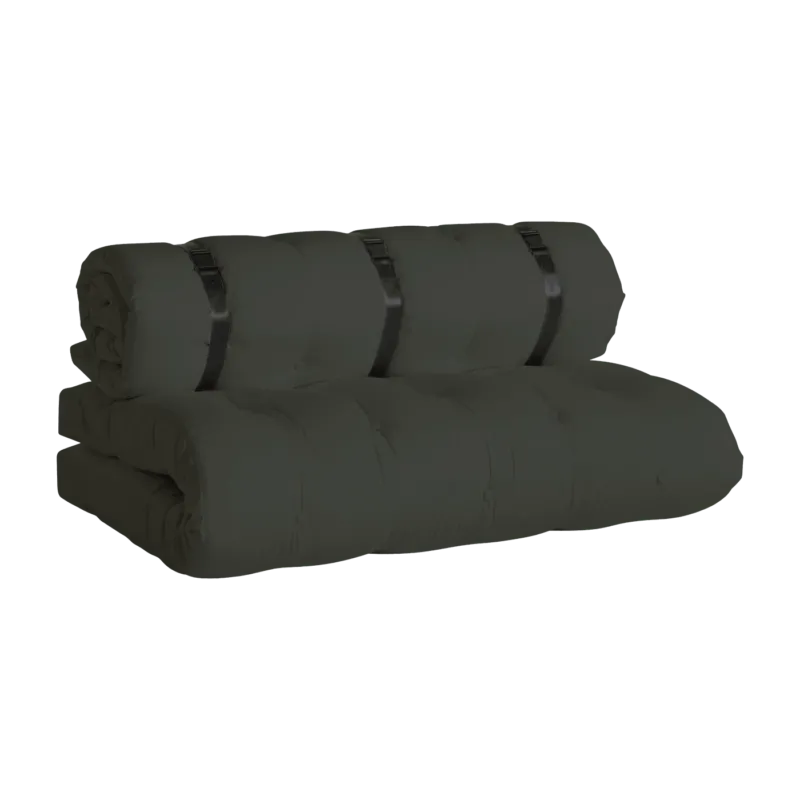 Futon canapé de jardin dépliable gris Buckle-up - Karup Design - The Cool Republic