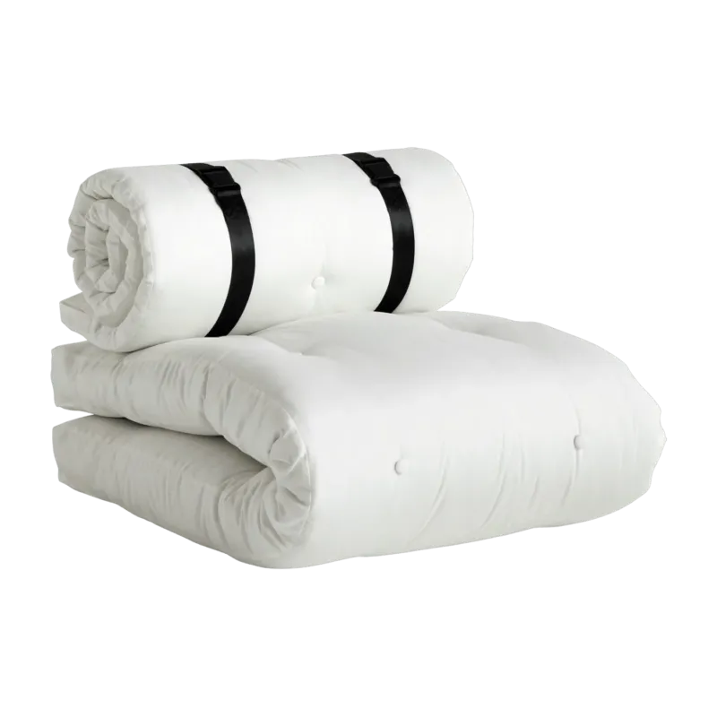 Futon de jardin dépliable blanc Buckle-Up - Karup Design - The Cool Republic