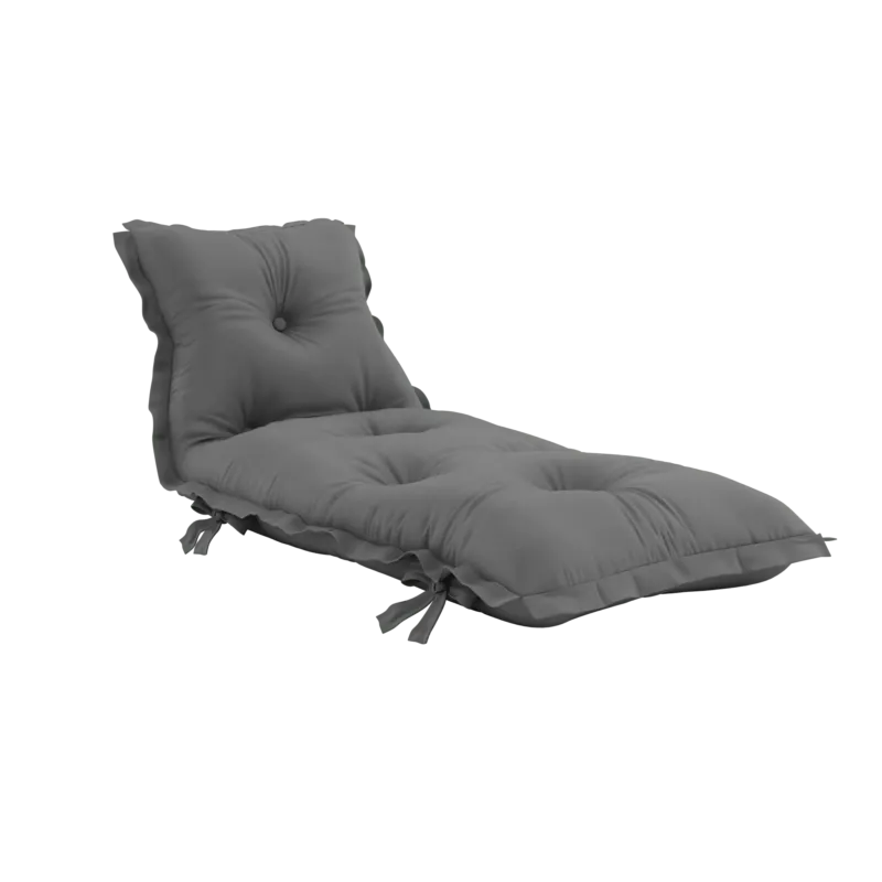 Futon d'extérieur en acrylique gris foncé 80x135x65cm Sit and sleep - Karup Design - The Cool Republic