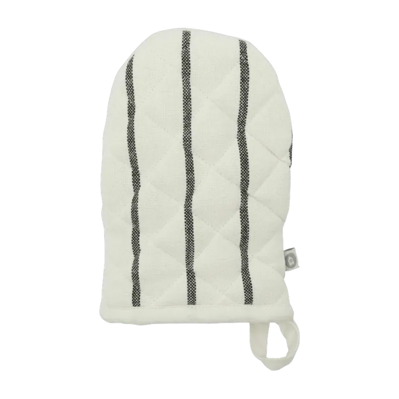 Gant De Cuisine Hddry Blanc À Rayures Noires - House Doctor - The Cool Republic