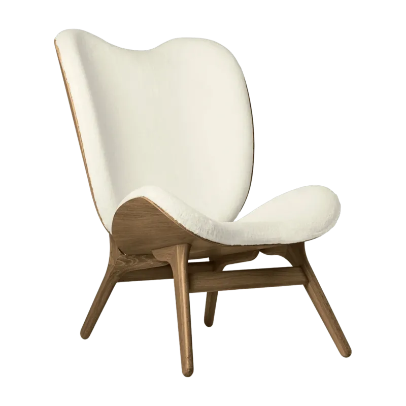Grand fauteuil blanc en chêne foncé A Conversation Piece - UMAGE - The Cool Republic