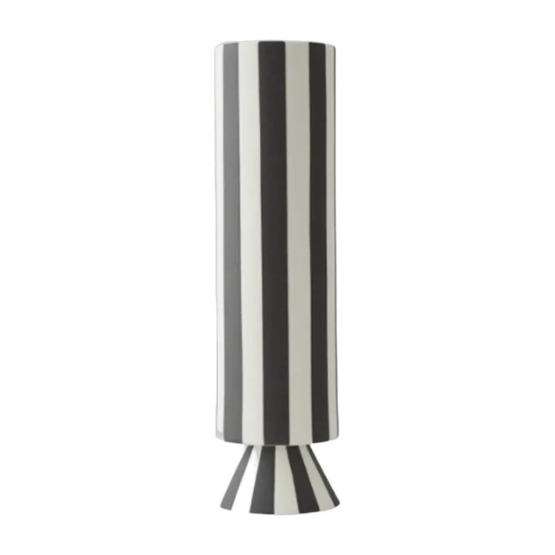 Grand vase à rayures noires Toppu - OYOY - The Cool Republic
