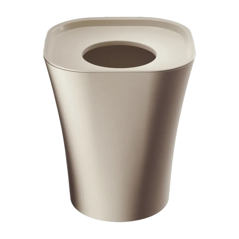 Grande corbeille beige avec couvercle et anneau de retenue Trash - Magis - The Cool Republic