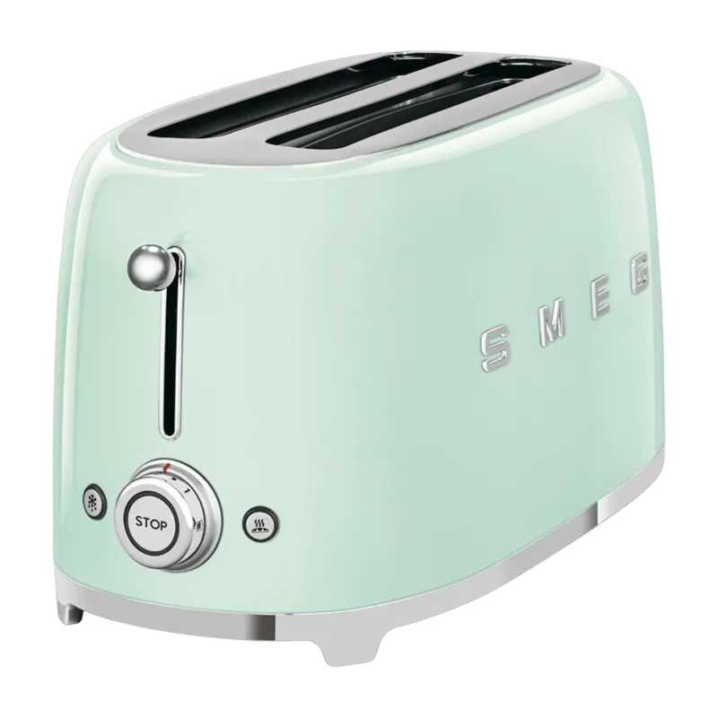 Grille-pain 2 grandes fentes vert d'eau Années 50 - Smeg - The Cool Republic