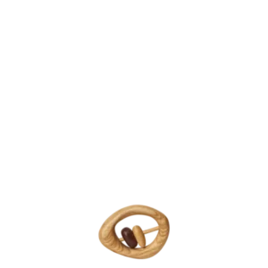 Hochet pour bébé en chêne massif hêtre et bois d’hévéa naturel Pebble - Ferm Living - The Cool Republic