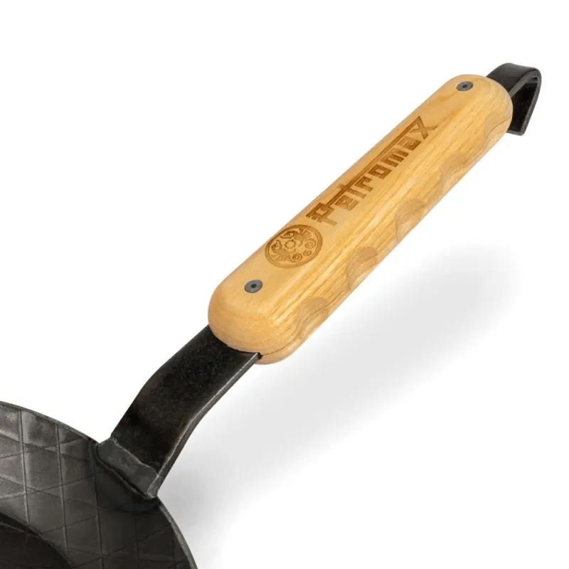 Holzgriff schmiedeeiserne Pfannen