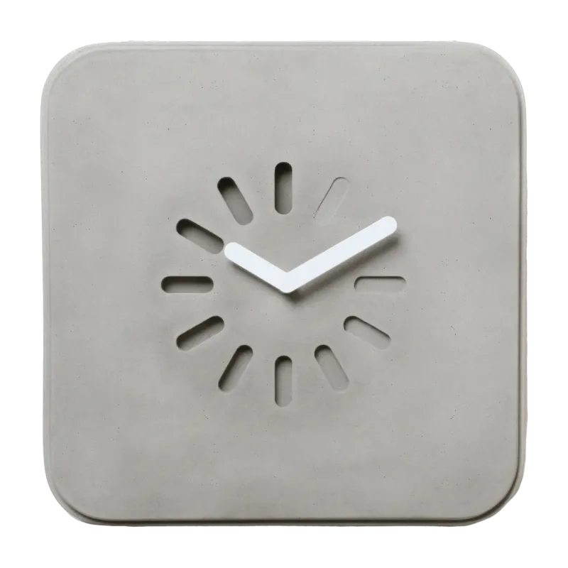 Horloge en béton gris Life in Progress - Lyon Béton - The Cool Republic