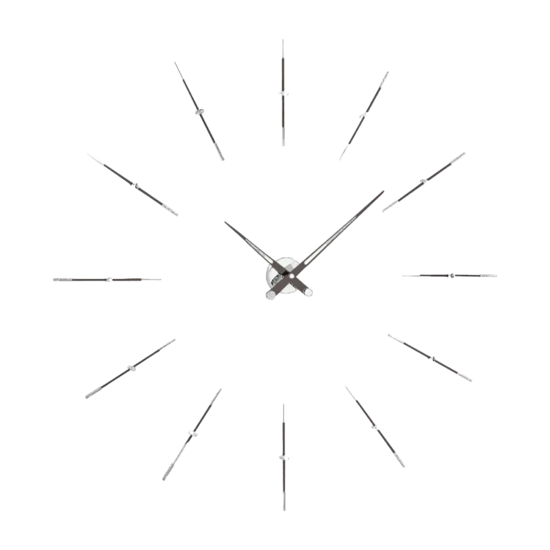 Horloge murale 12 signaux horaires aiguilles noires Merlín I - Nomon - The Cool Republic