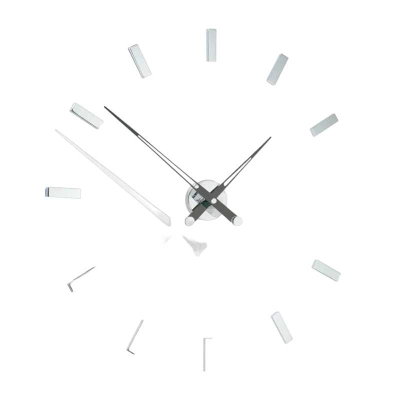 Horloge murale 12 signaux horaires aiguilles noires Tacón I - Nomon - The Cool Republic