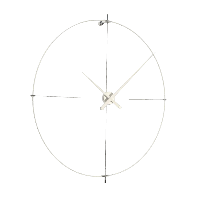 Horloge murale blanche aiguilles blanches Bilbao L - Nomon - The Cool Republic