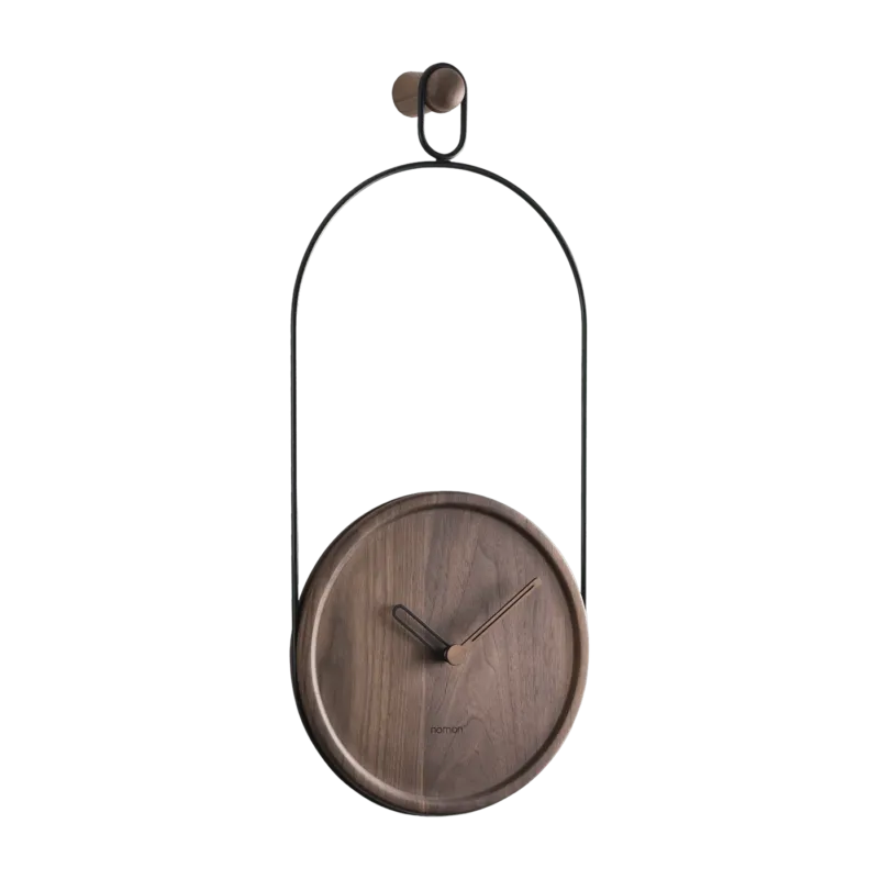Horloge murale en noyer et métal Eslabón - Nomon - The Cool Republic