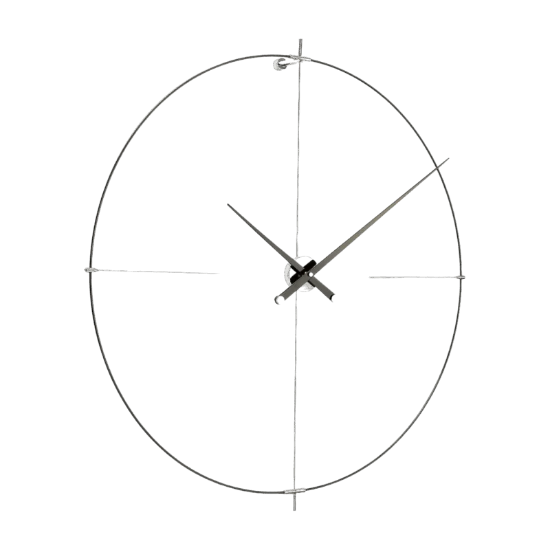 Horloge murale noire aiguilles noires Bilbao L - Nomon - The Cool Republic