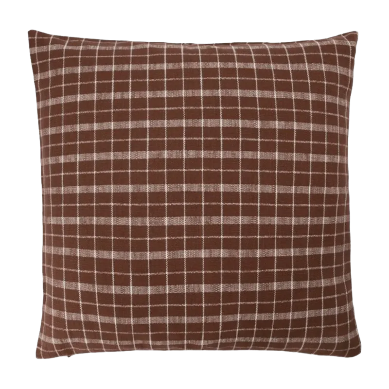 Housse de coussin Thame Brown Check - House Doctor - The Cool Republic