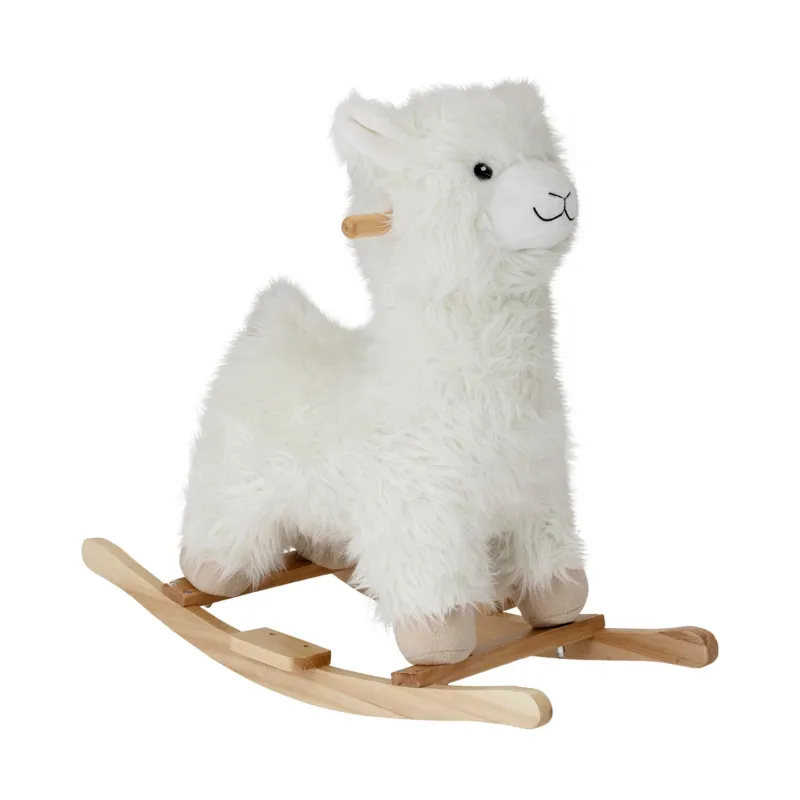 Jouet à bascule lama en tissu blanc Kinto - Bloomingville mini - The Cool Republic