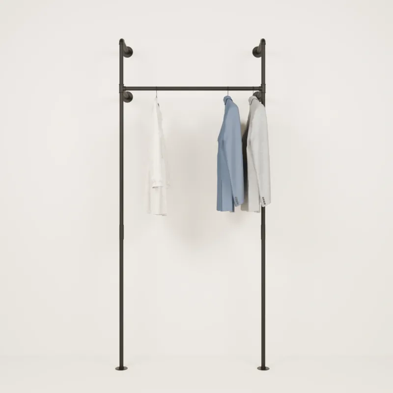 Kleider Stange im Industriedesign für Garderobe Industrial als Garderobensystem