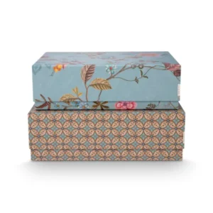 PiP Studio Set/2 Schachtel Rechteckig Blooming Tales