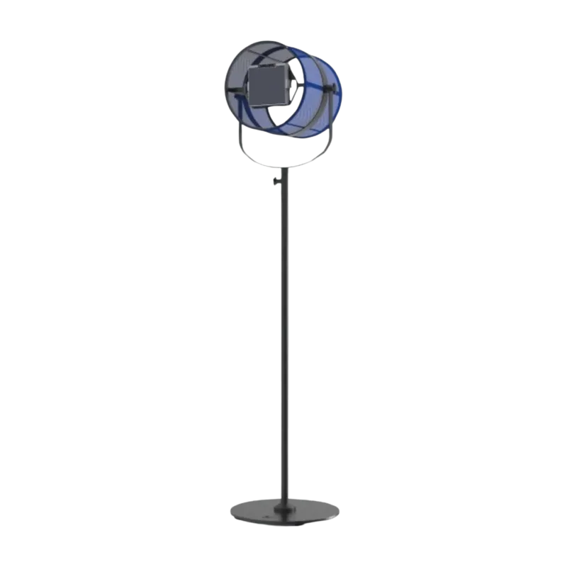 Lampadaire abat-jour bleu marine et pied charbon La Lampe Paris - Maiori - The Cool Republic