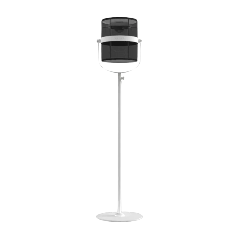 Lampadaire abat-jour charbon et pied blanc La Lampe Paris - Maiori - The Cool Republic