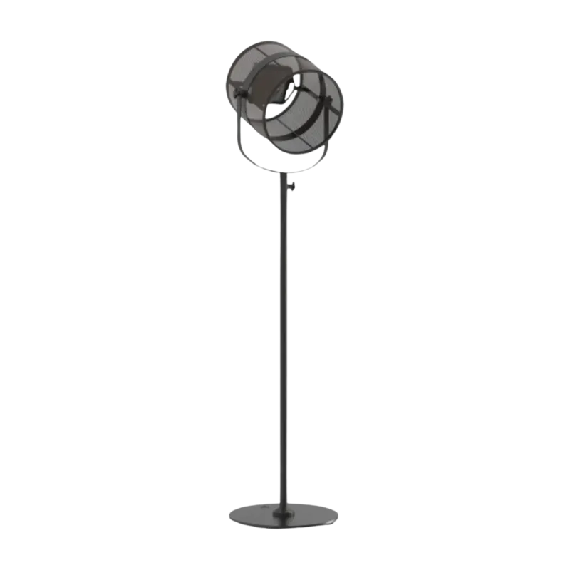 Lampadaire abat-jour taupe et pied charbon La Lampe Paris - Maiori - The Cool Republic