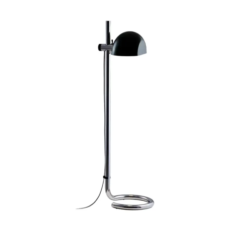 Lampadaire en acier chromé et plastique noir 38x135cm Lauro - Marset - The Cool Republic