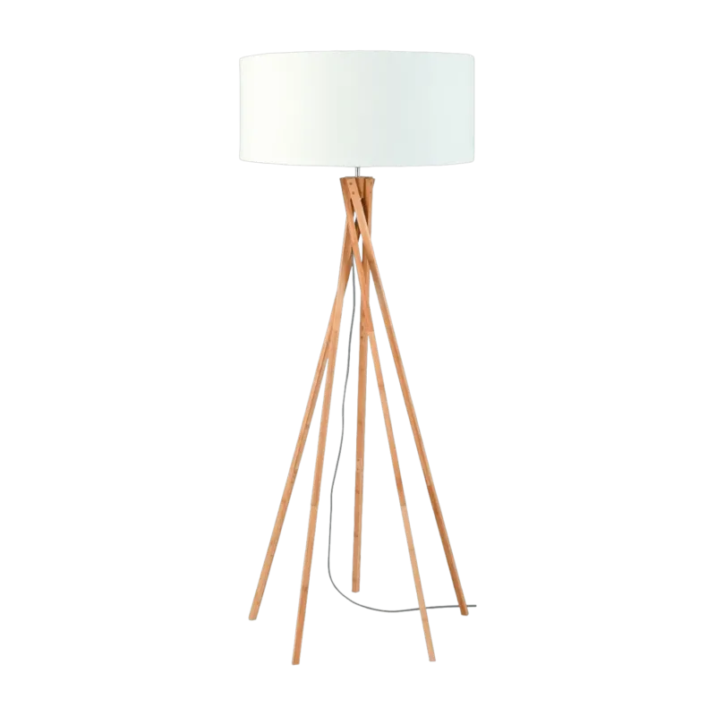 Lampadaire en bambou blanc Kilimanjaro - Good & Mojo - The Cool Republic