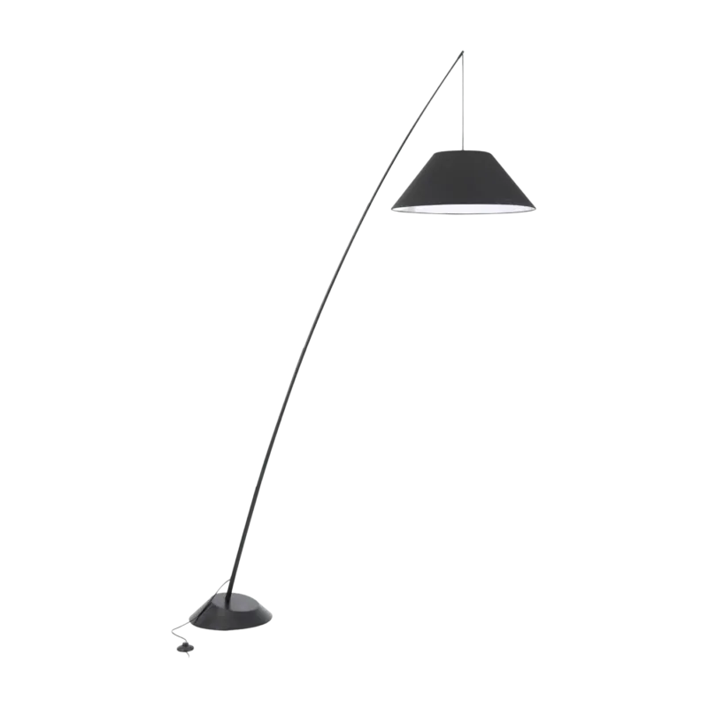 Lampadaire en béton acier textile noir Campanula - Maytoni - The Cool Republic
