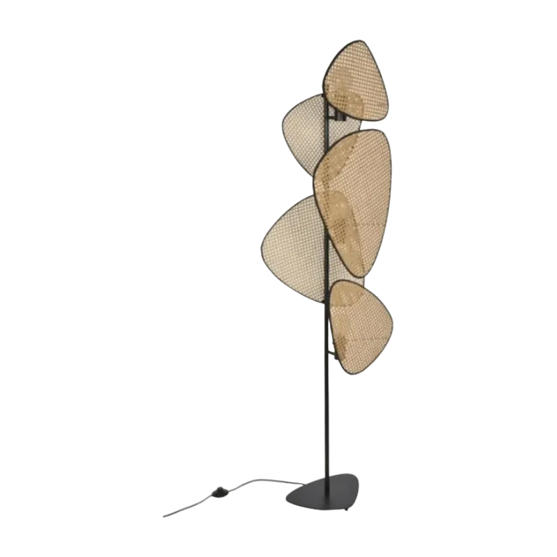 Lampadaire en cannage 50 x 27 x 179 cm Screen - Market set - The Cool Republic