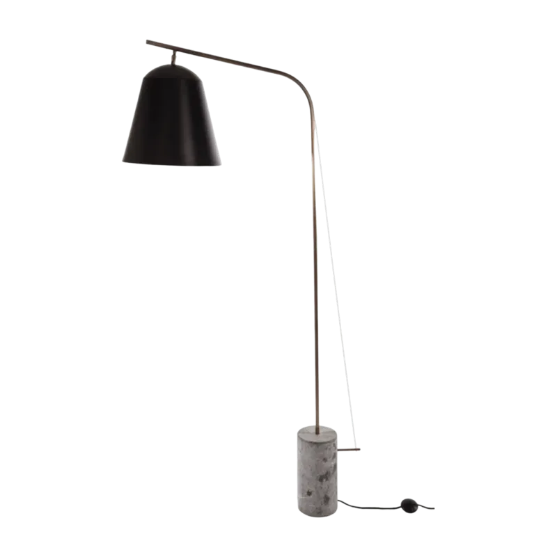 Lampadaire en marbre noir Line Two - Norr11 - The Cool Republic