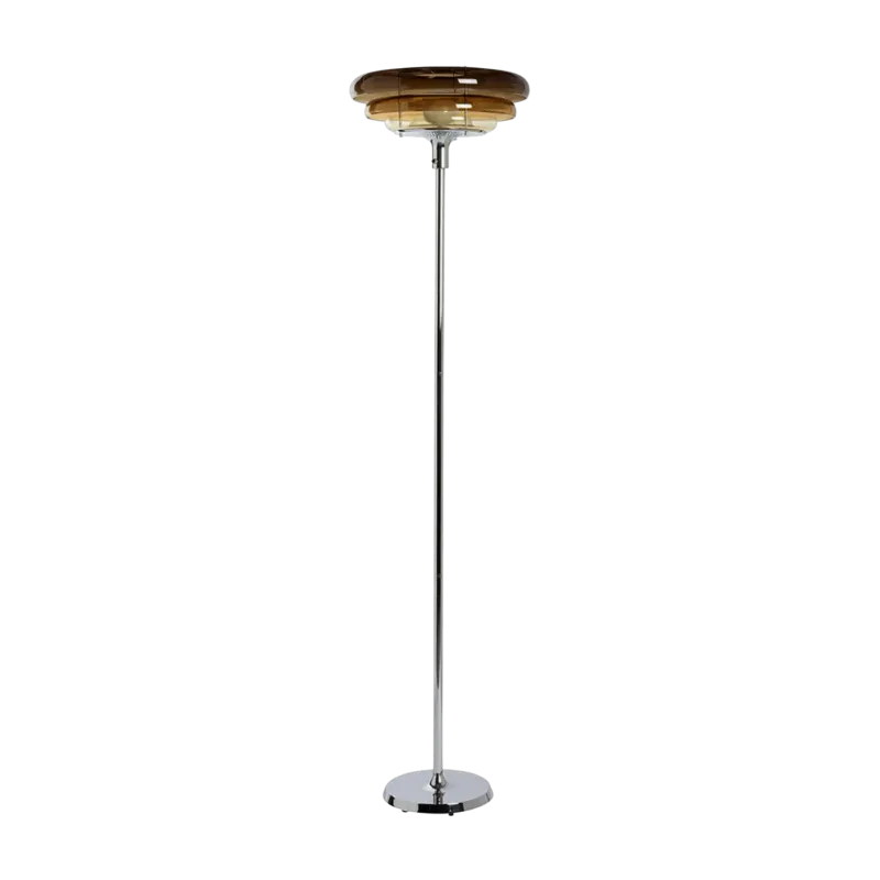 Lampadaire en métal et verre ambre 45x180cm Sunset - Market Set - The Cool Republic