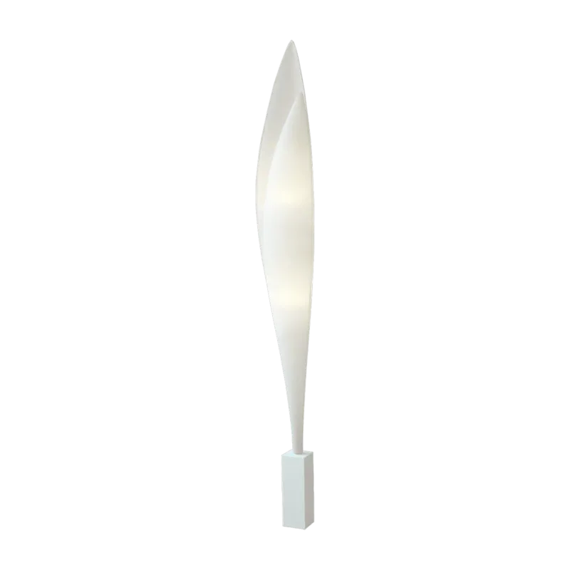 Lampadaire en papier et marbre blanc 24 x 17 x 198 cm Envol - Céline Wright - The Cool Republic