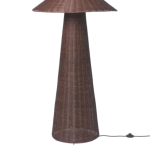 Lampadaire en rotin tressé marron foncé 71 x 131 cm Dou - Ferm Living - The Cool Republic