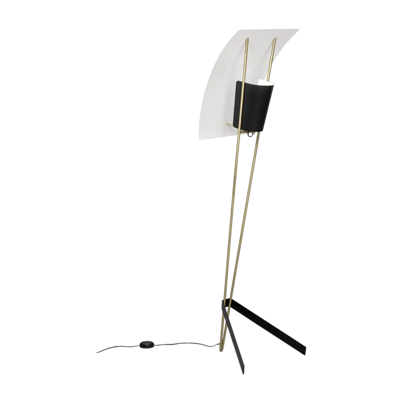 Lampadaire G30 Noir et Blanc Pierre Guariche - Sammode - The Cool Republic
