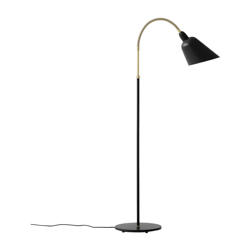 Lampadaire noir détail laiton Bellevue - &tradition - The Cool Republic
