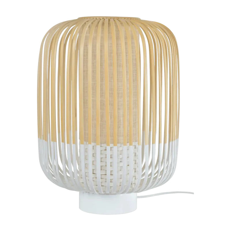Lampe à poser blanche M Bamboo - Forestier - The Cool Republic