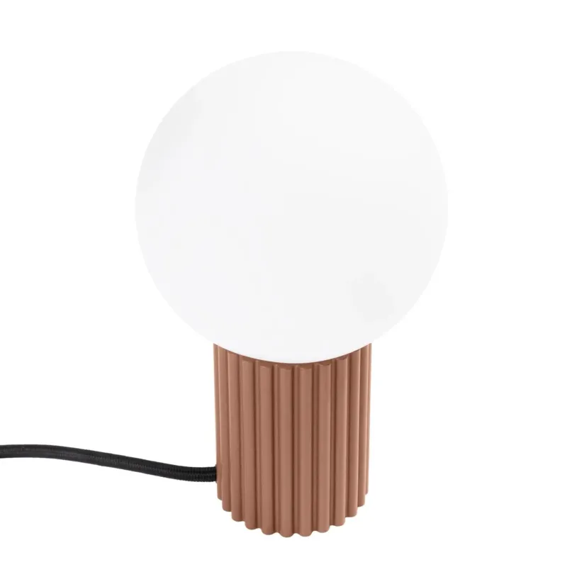 Lampe à poser en aluminium et verre moka 12x19cm Halo - Sollux - The Cool Republic