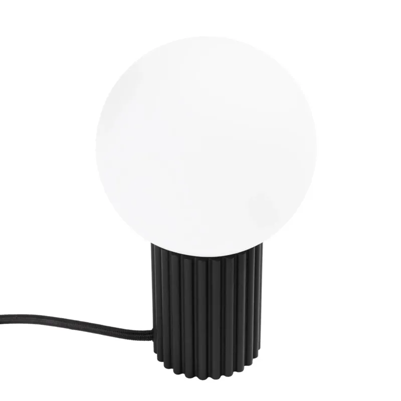 Lampe à poser en aluminium et verre noir 12x19cm Halo - Sollux - The Cool Republic