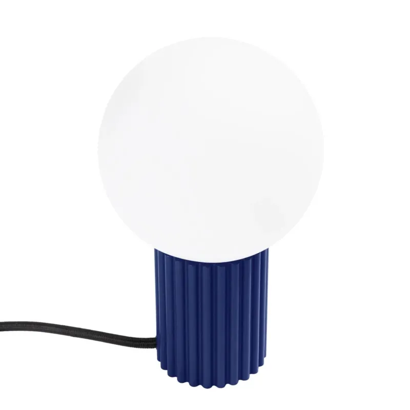 Lampe à poser en aluminium et verre outremer 12x19cm Halo - Sollux - The Cool Republic
