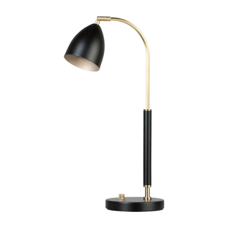 Lampe à poser en laiton et métal noir 50,7 x 9,8 cm Deluxe - Belid - The Cool Republic