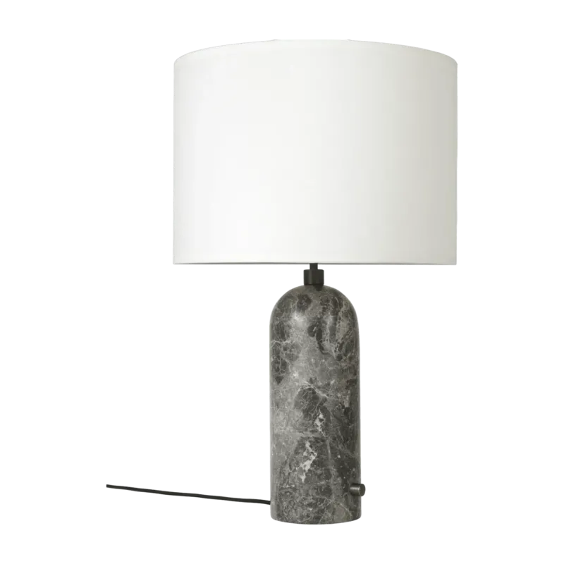 Lampe à poser en marbre gris 49 cm Gravity - Gubi - The Cool Republic