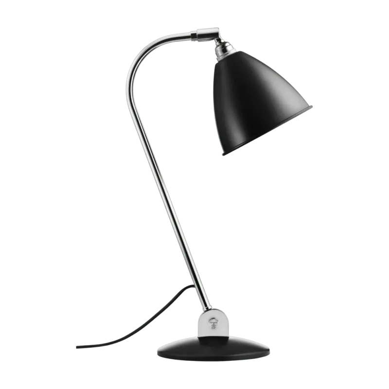 Lampe à poser en métal chromé et noir bestlite 50 cm BL2 - Gubi - The Cool Republic