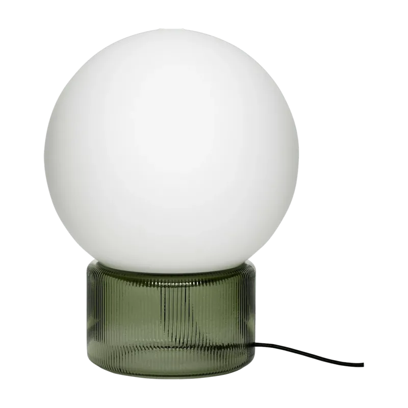 Lampe à poser en verre vert Sphere - Hübsch - The Cool Republic