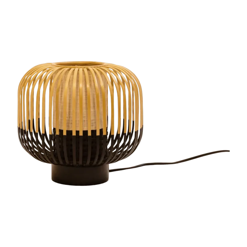 Lampe à poser noire small 27 x 24 cm Bamboo - Forestier - The Cool Republic