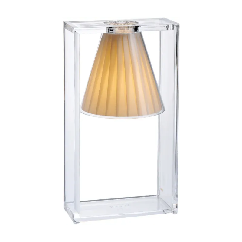 Lampe à poser rectangulaire en tissu beige Light Air - Kartell - The Cool Republic