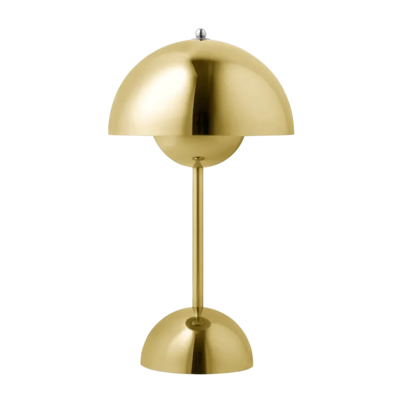 Lampe à poser sans fil laiton plaqué 29,5 x 16 cm Flowerpot VP9 - &Tradition - The Cool Republic