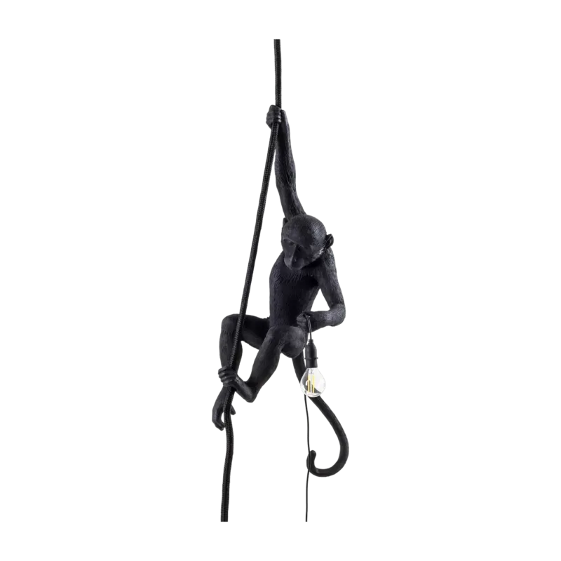 Lampe à suspendre noire Monkey - Seletti - The Cool Republic